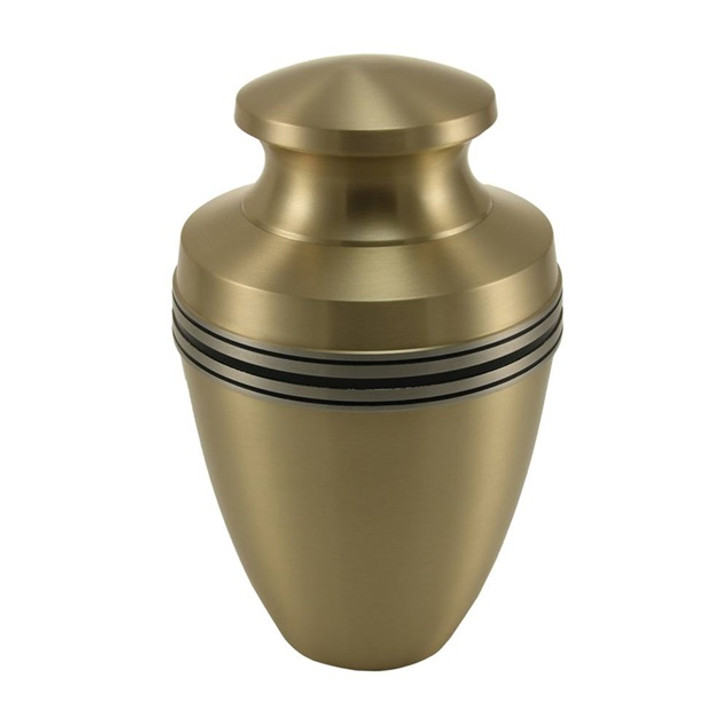 Grecian Bronze Brass Cremation Urn - Engravable