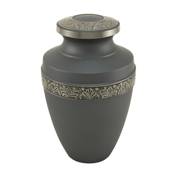 Grecian Rustic Pewter Brass Cremation Urn - Engravable