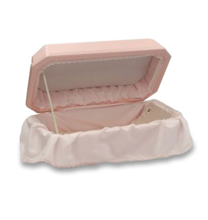 24 Inch - Hoegh Pink Deluxe Double Wall High-Impact Plastic Child Infant Casket