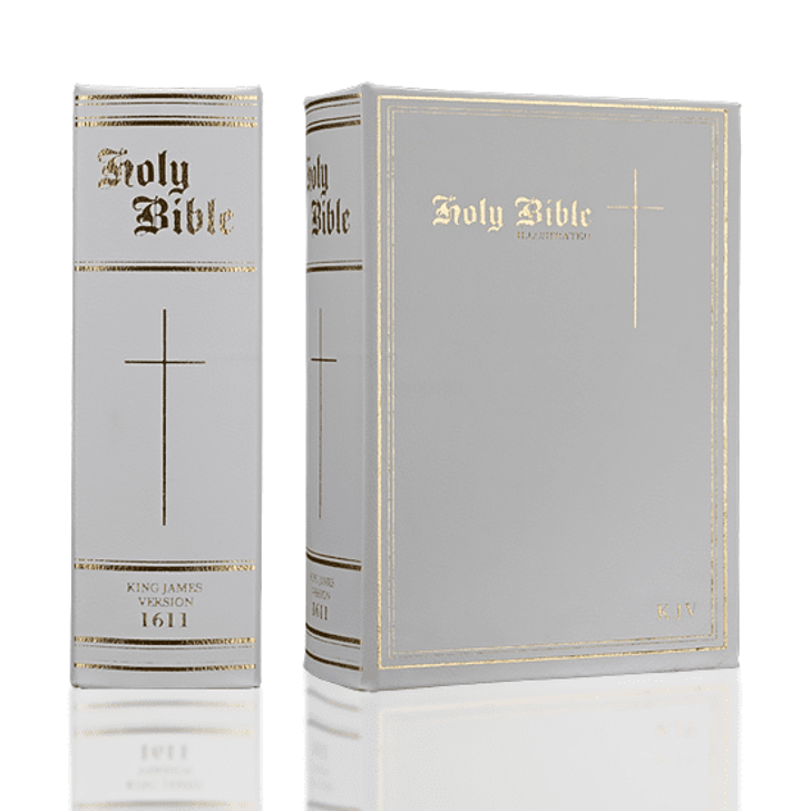 Holy Bible White Book Safe Cremation Urn