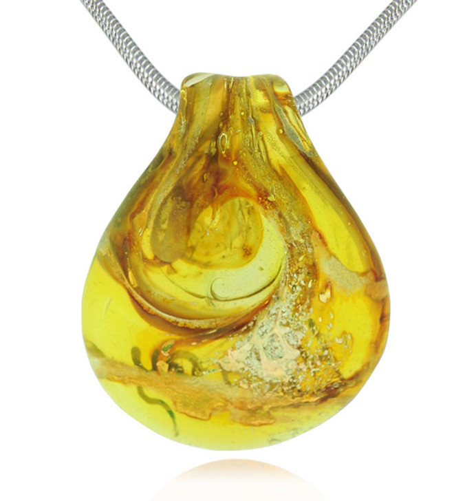 Hope Cremains Encased in Glass Cremation Jewelry Pendant