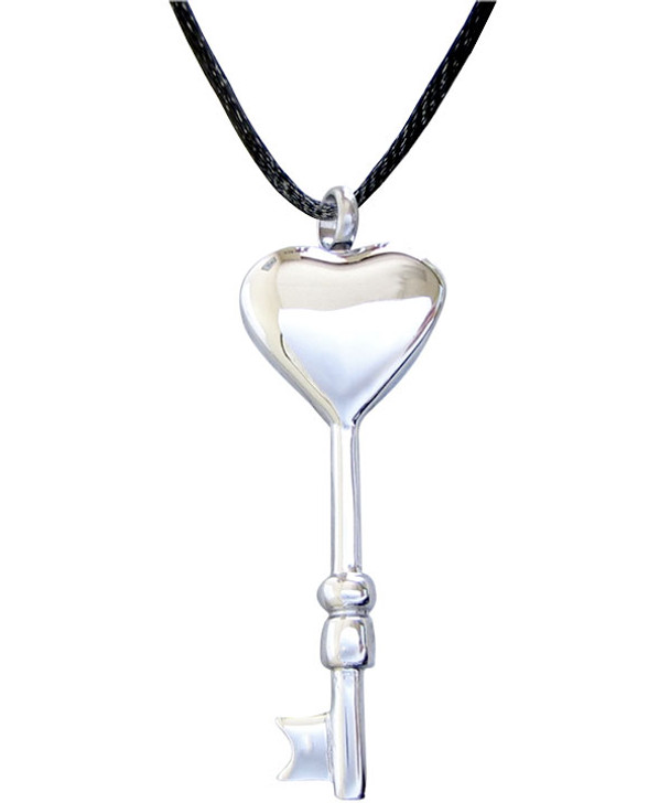 Key to my Heart Stainless Steel Cremation Jewelry Pendant Necklace