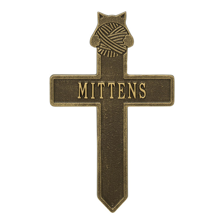 Personalized Kitten With Yarn Lawn and Garden Memorial Marker - 10 Colors
