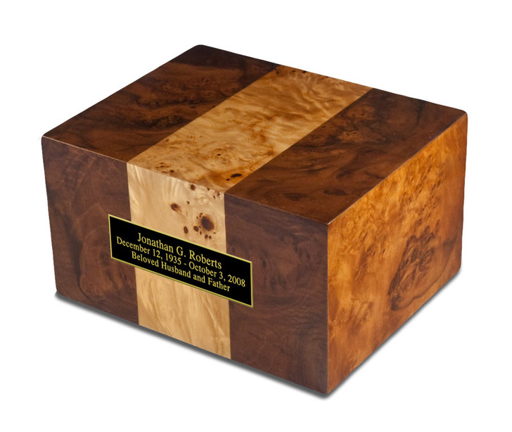 Labarde Maple with Walnut Wood Cremation Urn