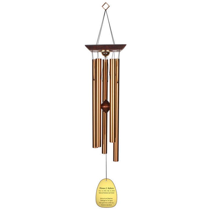 Large Reflections Bronze Finish Memorial Wind Chime Cremation Urn with Engraving