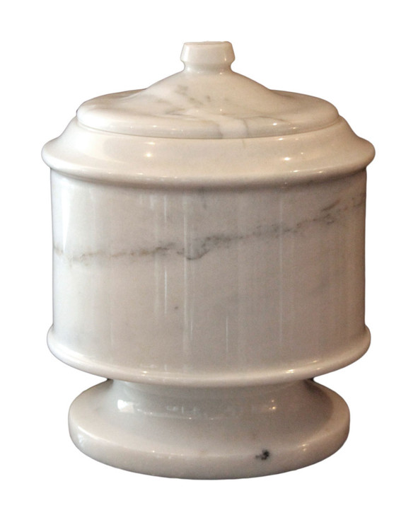 Lasting Tribute Antique White Marble Cremation Urn