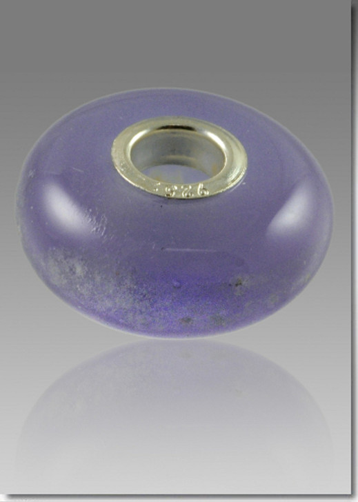 Lavender Perfect Memory Bead Cremains Encased in Glass Cremation Jewelry