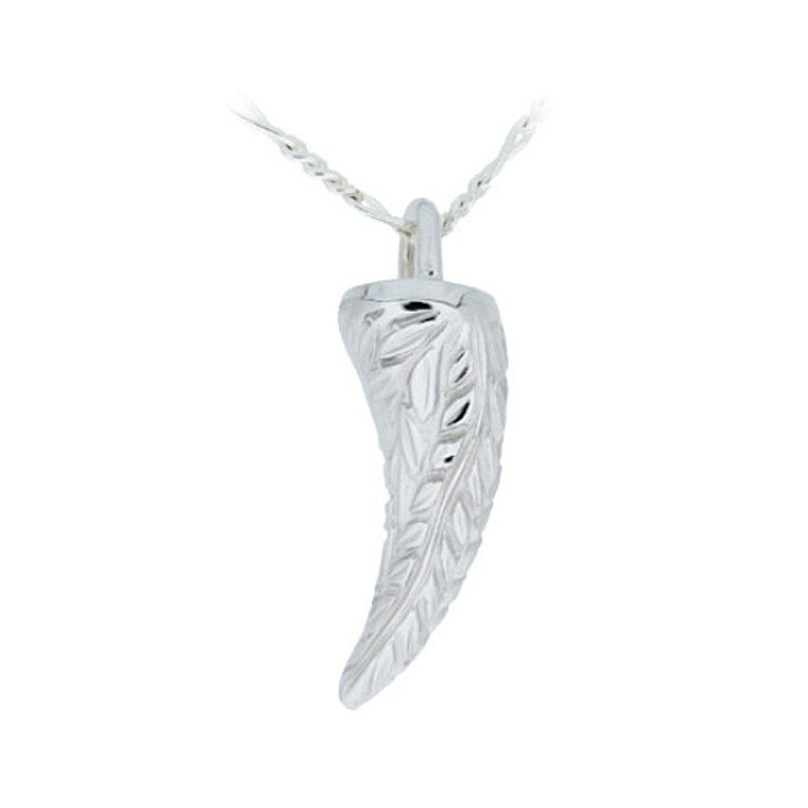 Leaves and Berry Horn Sterling Silver Cremation Jewelry Pendant Necklace