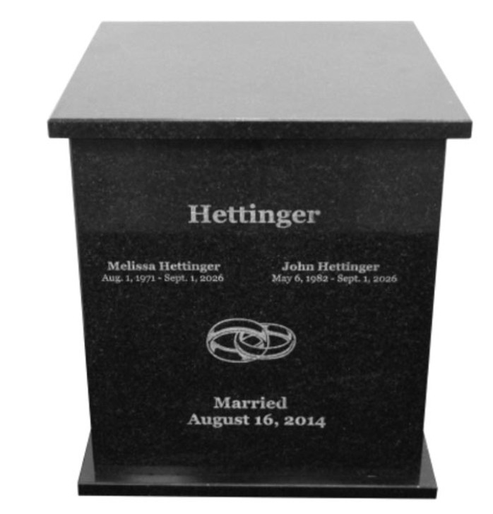 Legend Granite Dual Cremation Urn