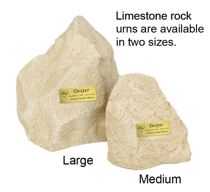 Medium Limestone Rock Pet Urn