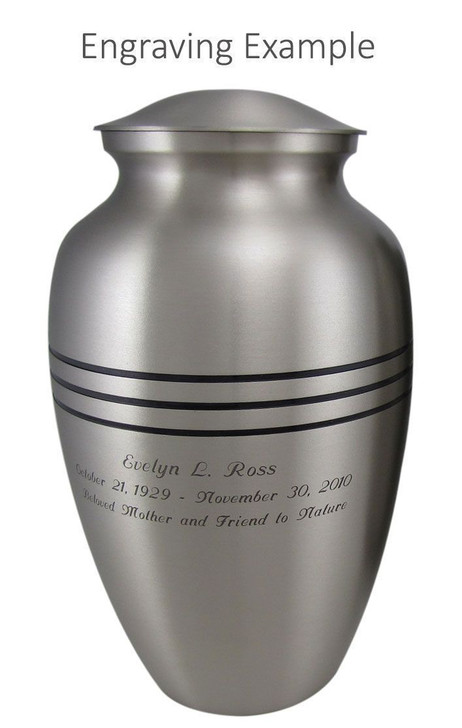 Lineas Starlight Blue Brass Cremation Urn - Engravable