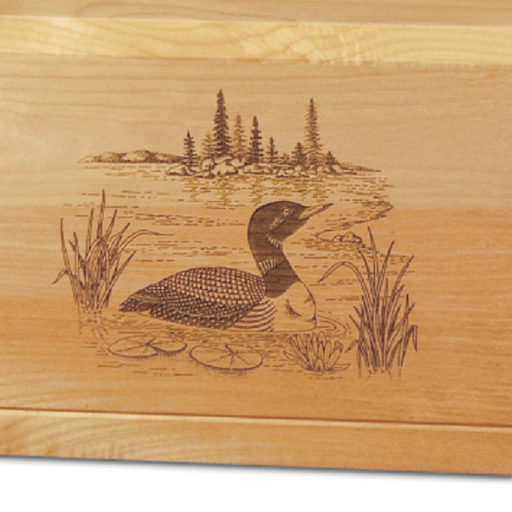 Loon Classic Maple Wood Cremation Urn