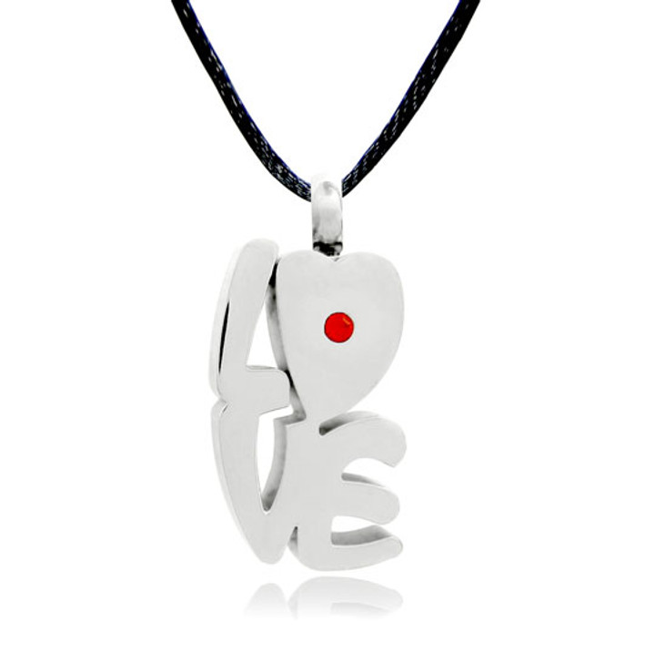 Love Stainless Steel Cremation Jewelry Pendant Necklace