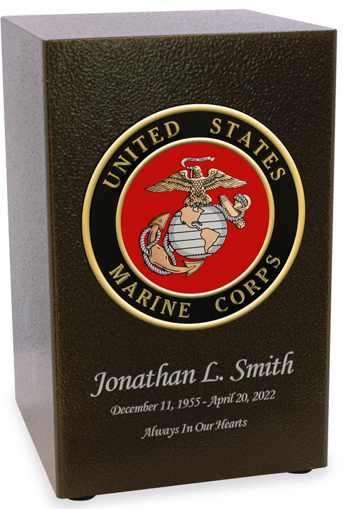 Marine Corp Antique Bronze Finish Beaumont Cremation Urn