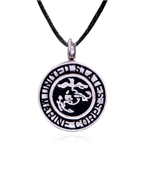 Marine Corps Stainless Steel Cremation Jewelry Pendant Necklace