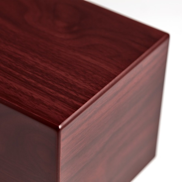 Medium Cherry Finish MDF Wood Pet Cremation Urn