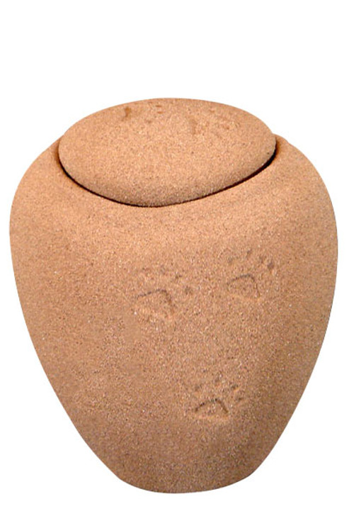 Medium Ocean Sand Biodegradable Paw Prints in the Sand Pet Cremation Urn