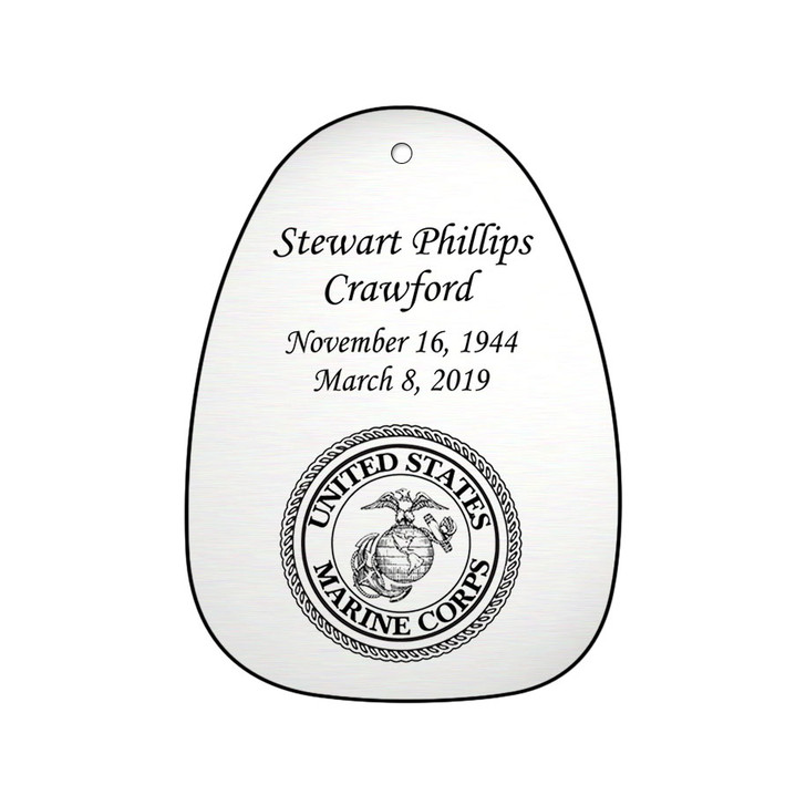 Military Memorial Wind Chime Cremation Urn with Engraving