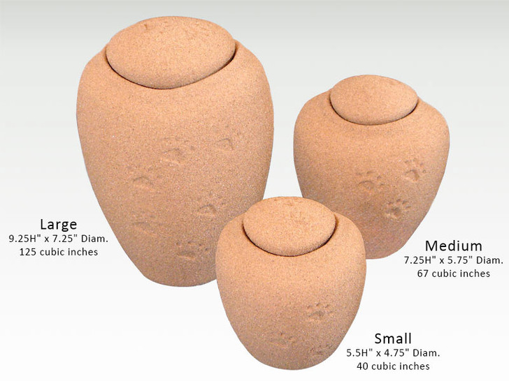 Mini Ocean Sand Biodegradable Paw Prints in the Sand Pet Cremation Urn