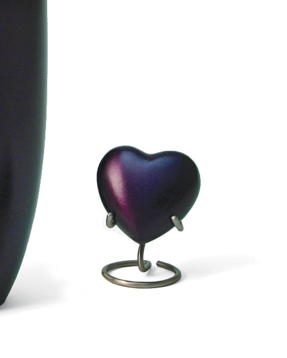Monterey Purple Heart Brass Keepsake Cremation Urn