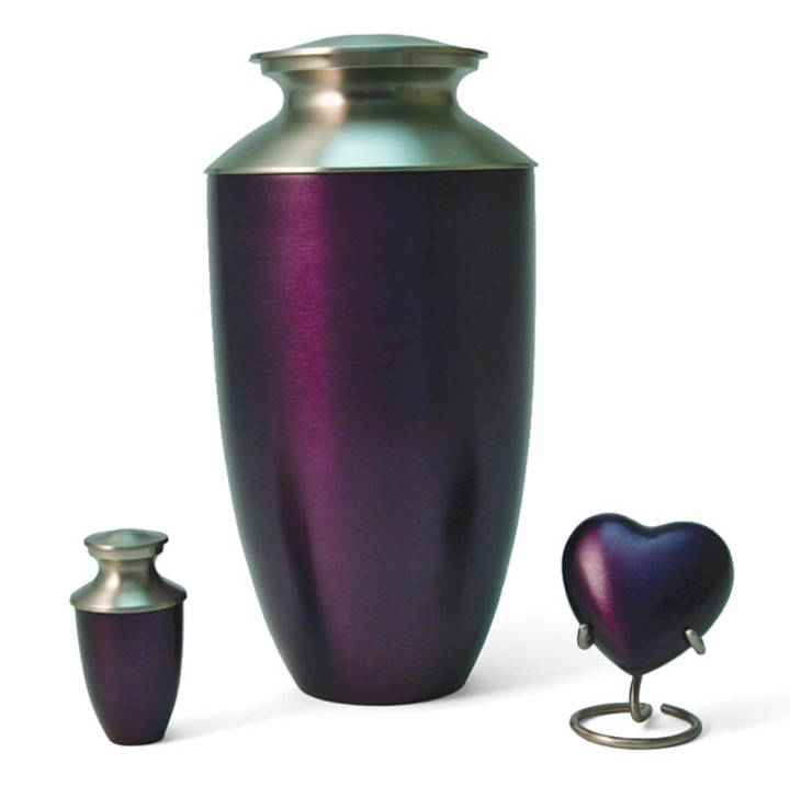 Monterey Purple Heart Brass Keepsake Cremation Urn