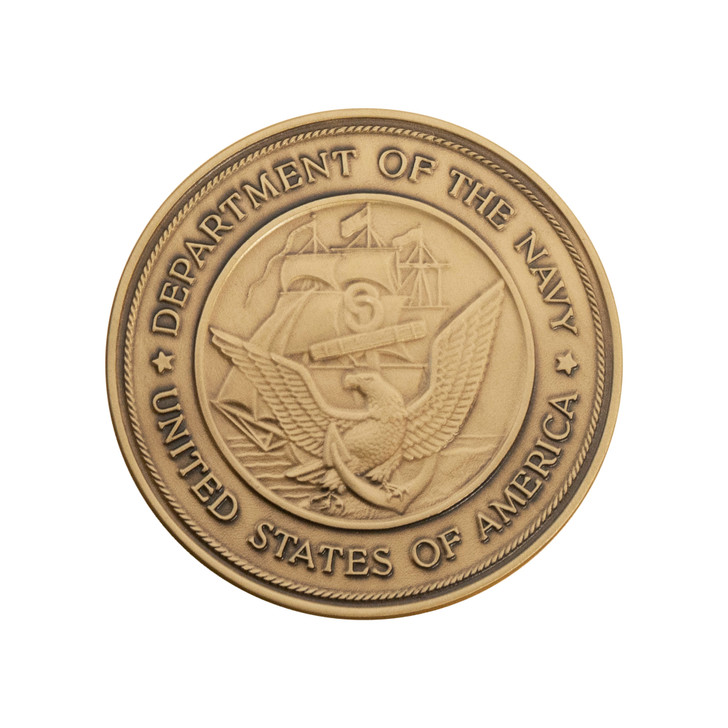Navy Medallion Bronze Cremation Urn