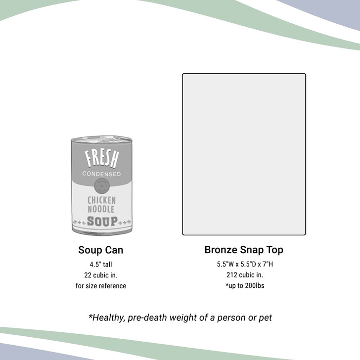 Navy Medallion Bronze Snap Top Cremation Urn