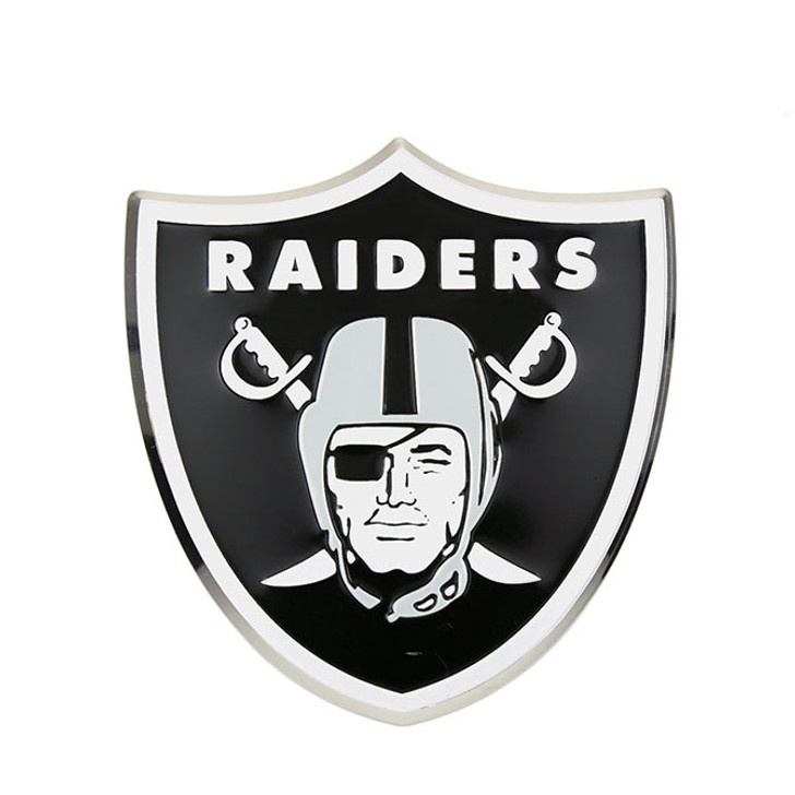 Oakland Raiders Aluminum Embossed Football Logo Emblem