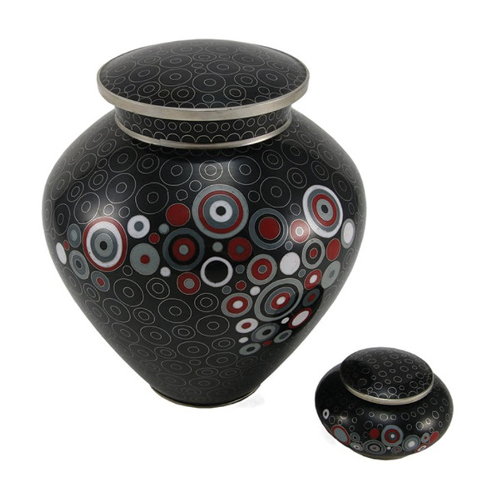 Onyx Opulence Cloisonne Copper and Enamel Keepsake Cremation Urn