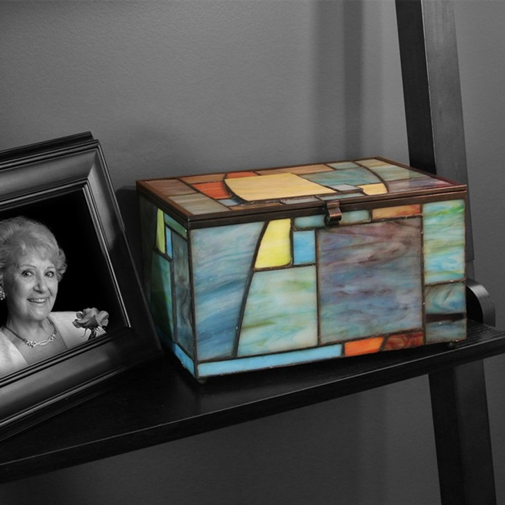 Paragon Geometric Large Stained Glass Memory Chest