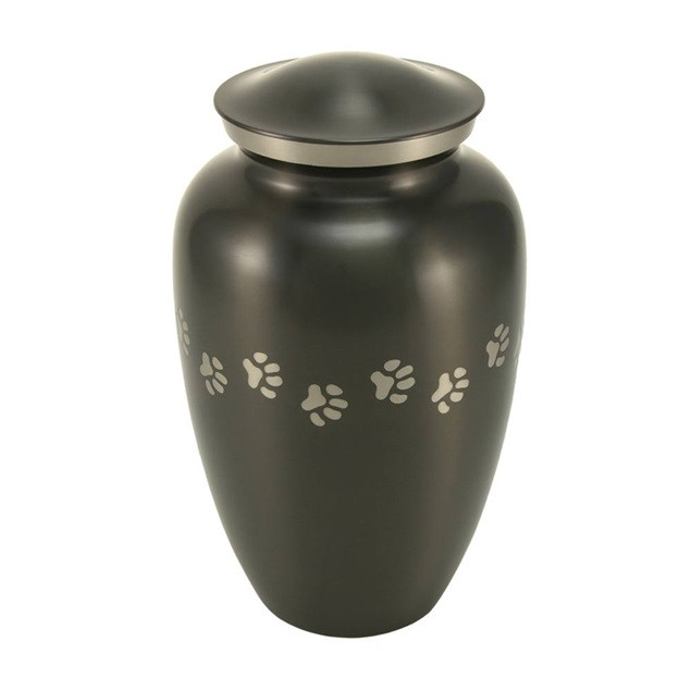 Large Paw Prints Classic Slate Pet Cremation Urn - Engravable