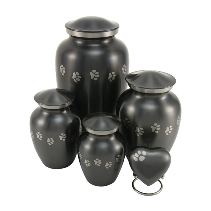 Petite Paw Prints Classic Slate Pet Cremation Urn - Engravable