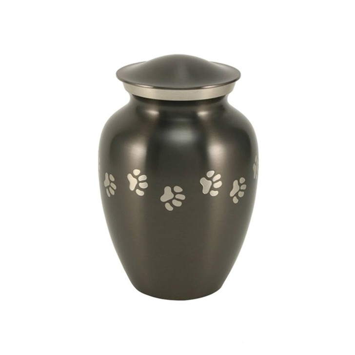 Small Paw Prints Classic Slate Pet Cremation Urn - Engravable