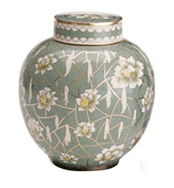 Pear Blossom Companion Cloisonne Cremation Urn