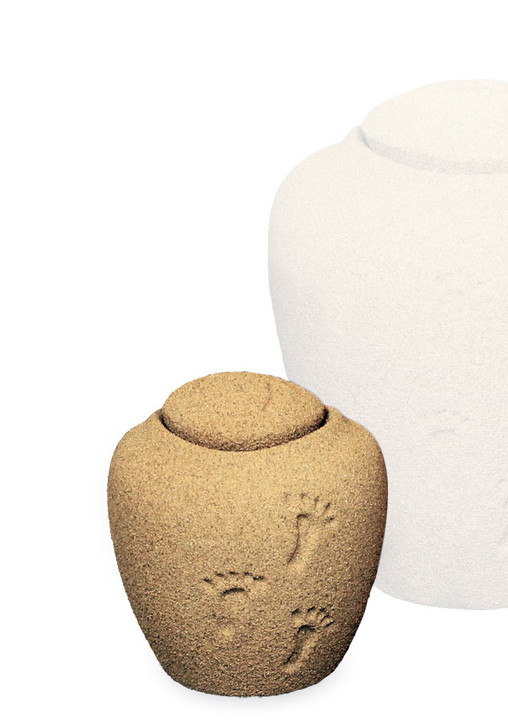 Permanent Sand Ocean Footprints in the Sand Mini Cremation Urn