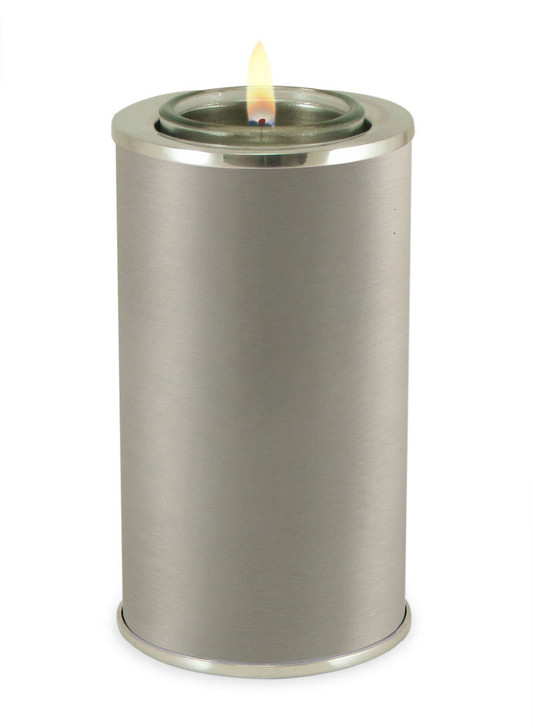 Pewter Tealight Memory Keepsake Candle Cremation Urn