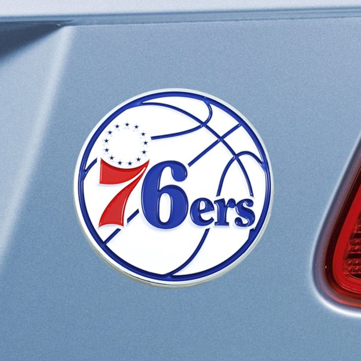 Philadelphia 76ers Aluminum Embossed Basketball Logo Emblem