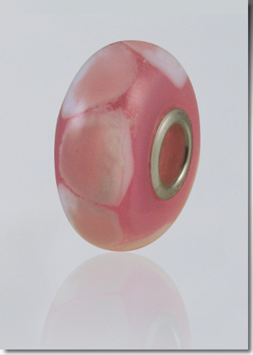 Pink Lasting Memory Bead Cremains Encased in Glass Cremation Jewelry