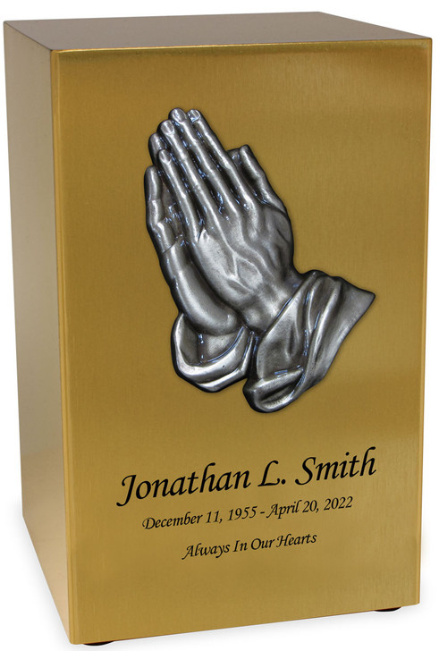 Praying Hands Bronze Finish Beaumont Cremation Urn