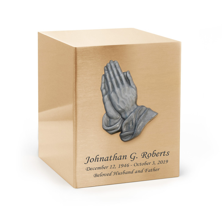 Praying Hands Bronze Cremation Urn