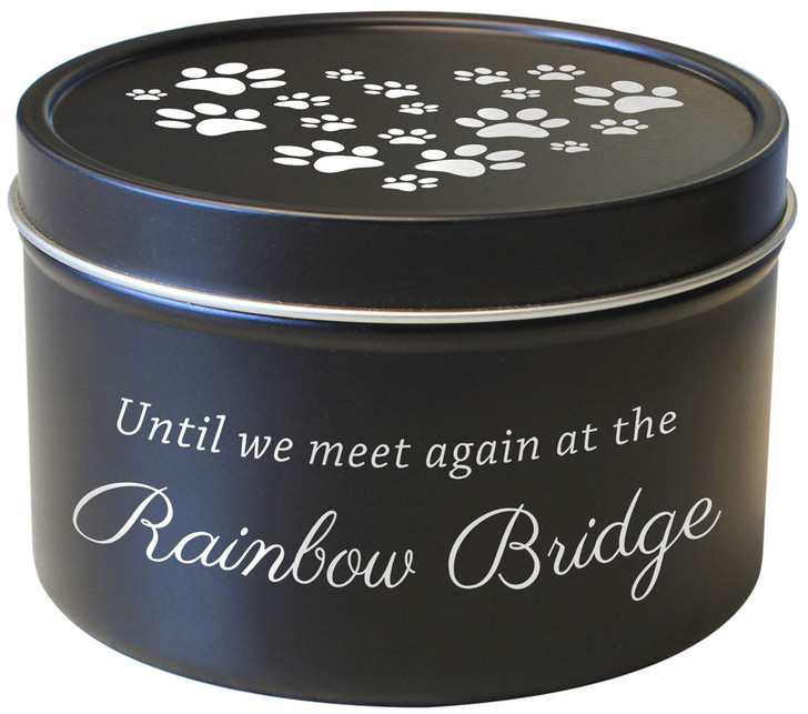 Rainbow Bridge Scented Natural Soy Pet Memorial Candle Tin