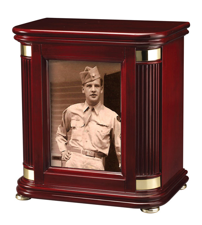 Rosewood Picture Frame Cremation Urn Chest