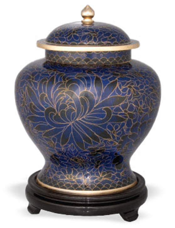 Royal Blue Keepsake Medium Cloisonne Cremation Urn