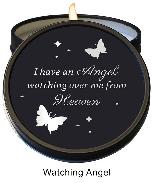 Personalized Scented Natural Soy Memorial Candle Tin with Poem