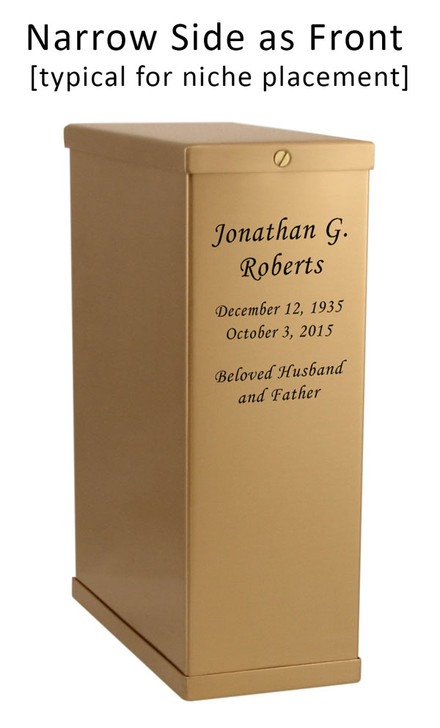 Bronze Overlap Top Niche Cremation Urn