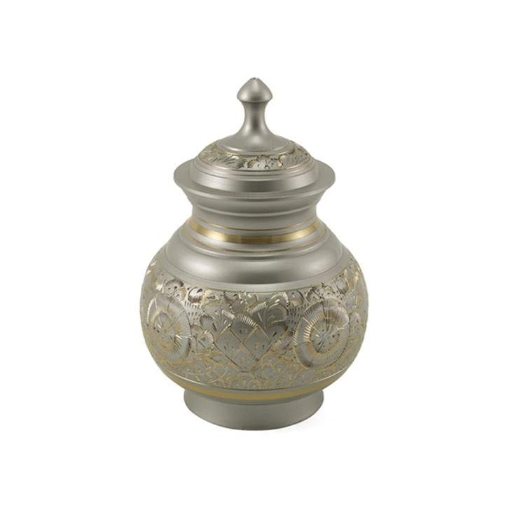 Silver Engraved Cremation Urn- 3 Sizes