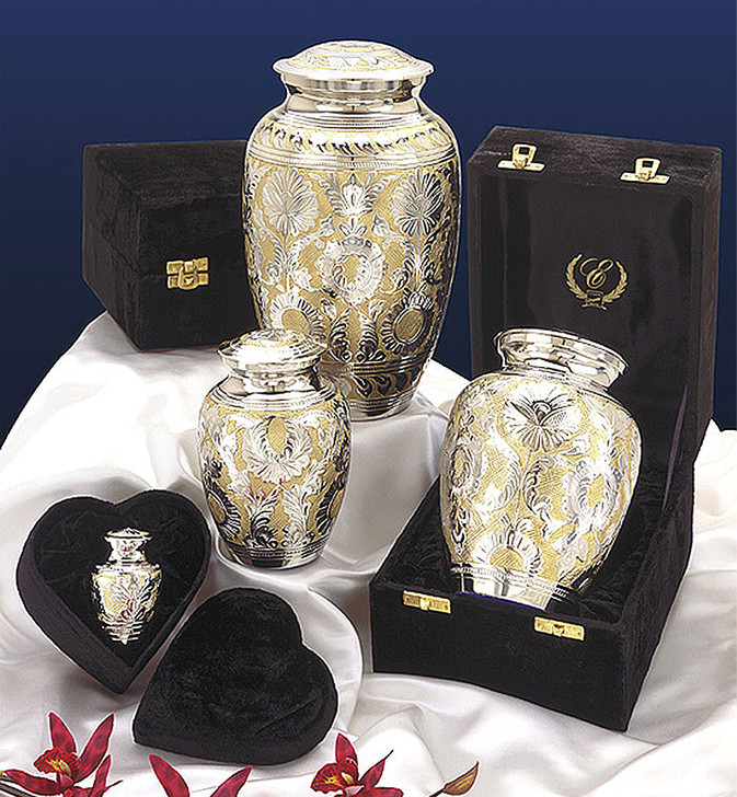 Silver-Gold Classic Cremation Urn - Small