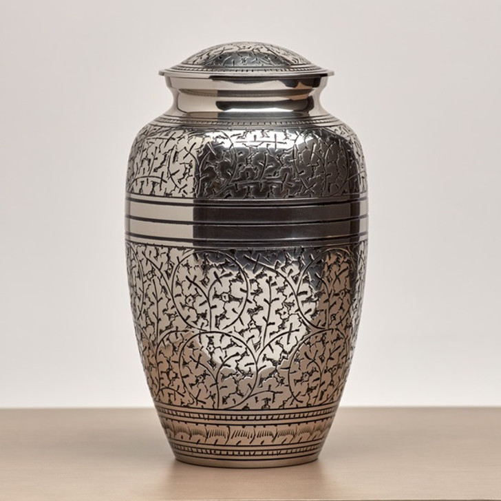 Silver Oak Brass Cremation Urn