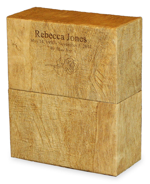 Simplicity Wood Grain Biodegradable Cremation Urn