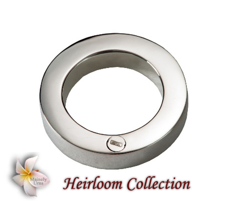 Slide Stones Circle Cremation Jewelry in Sterling Silver